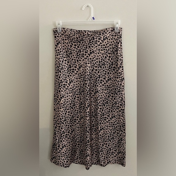 Revolve Lioness Leopard Print Midi Slip Skirt Classic Large - Picture 2 of 4